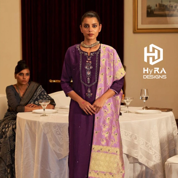 Signature Kurti - L, Purple & Rose, T-80001